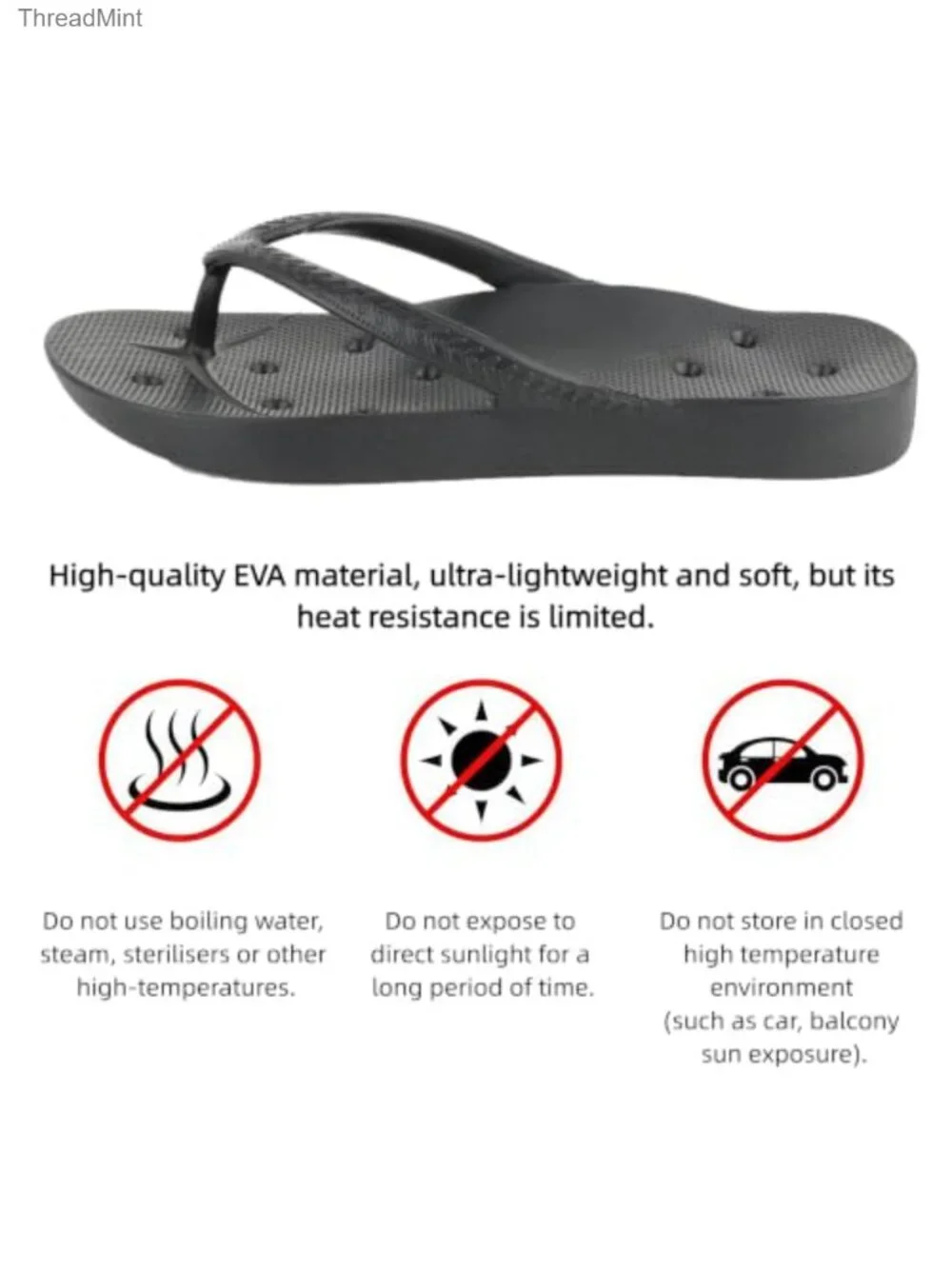 Kids Flip Flops with Arch Support Quick Dry Slip Resistant EVA